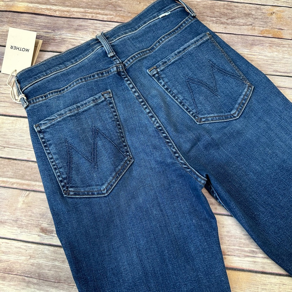 MOTHER  High Waisted Rider Ankle Step Fray Jeans in Over The Top size 28 - Picture 8 of 11